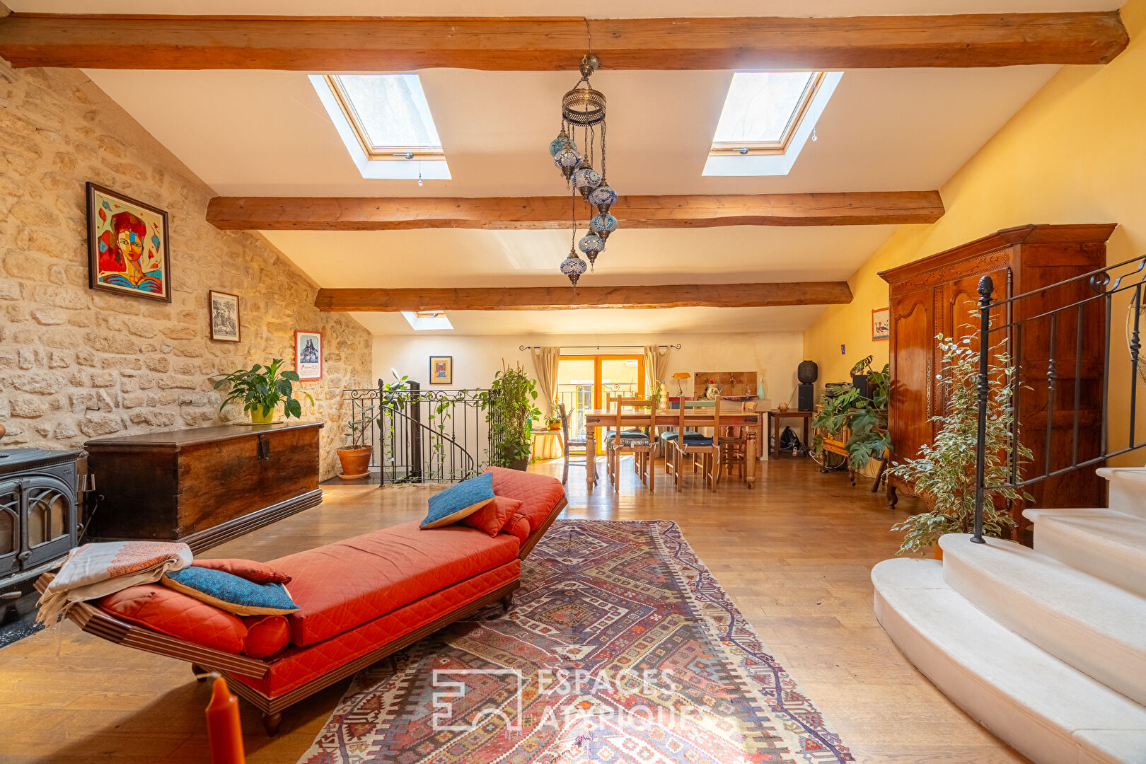 Village house with interior courtyard