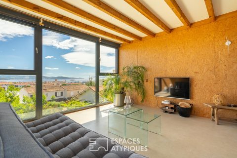 Maison contemporaine avec vue mer