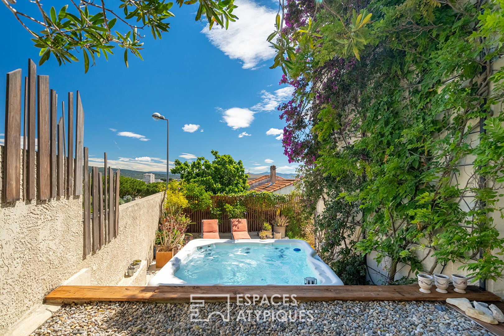 Maison contemporaine avec vue mer