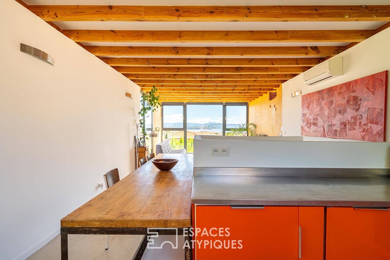 Maison contemporaine avec vue mer
