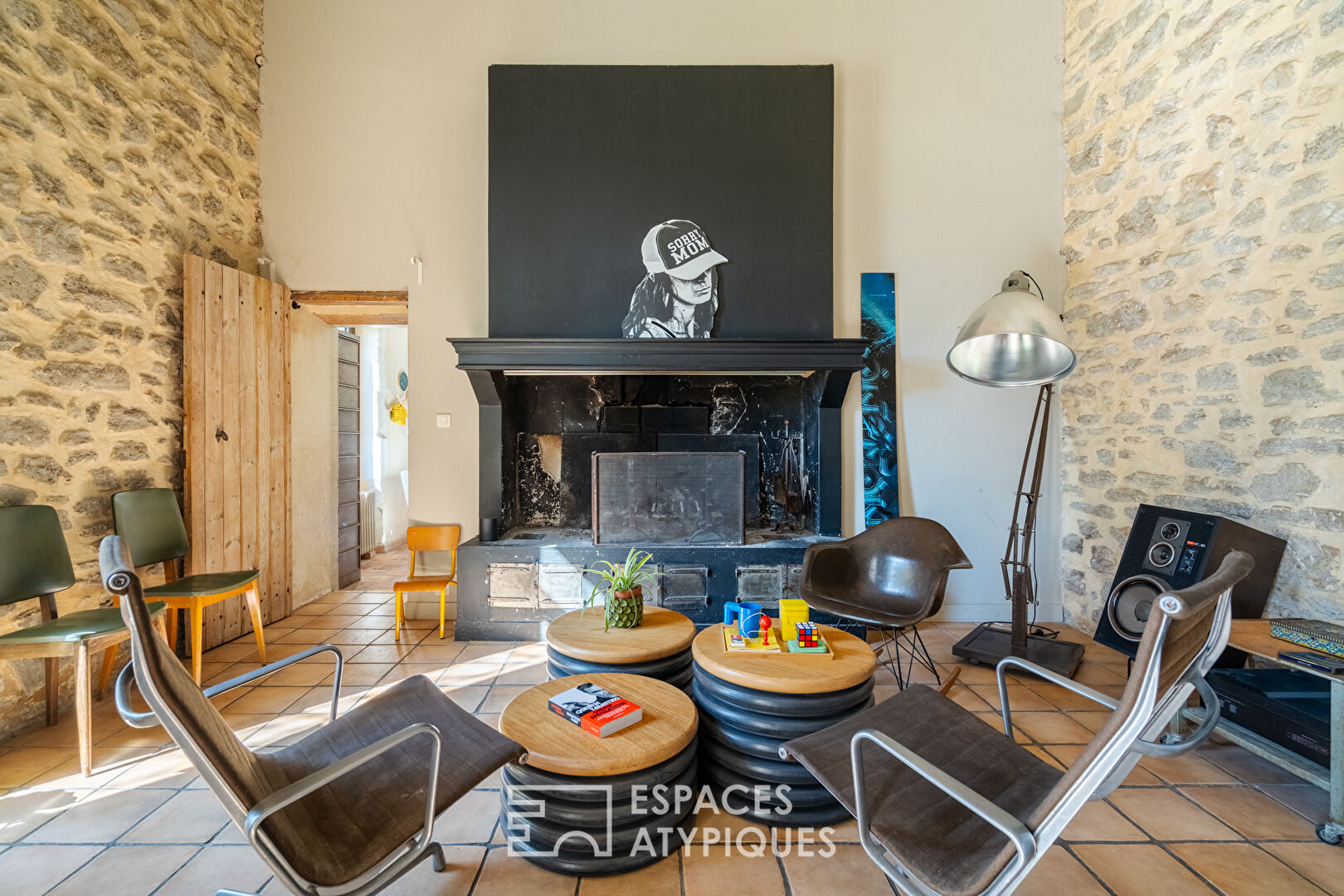 Charm and generous volumes for this renovated stone farmhouse