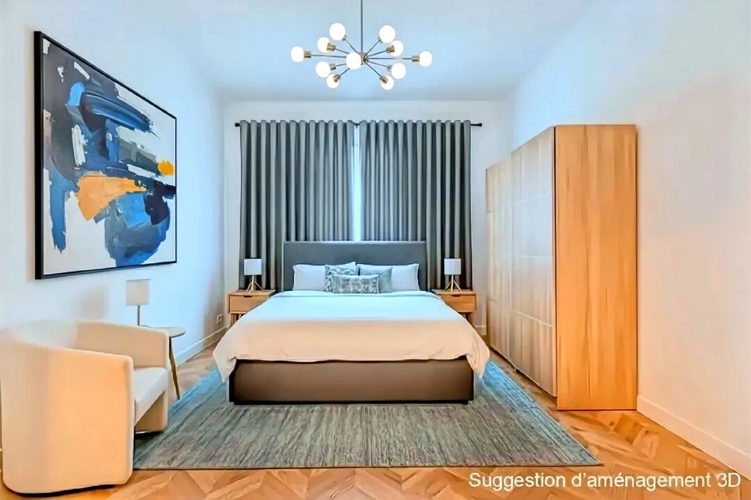 Appartement de 4 pièces traversant avec terrasse sur la Rue de France