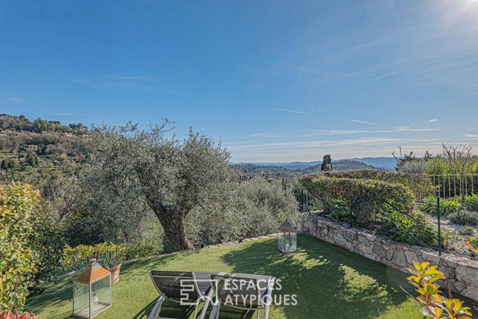 Maison de charme vue mer avec terrain à Magagnosc / Châteauneuf-de-Grasse