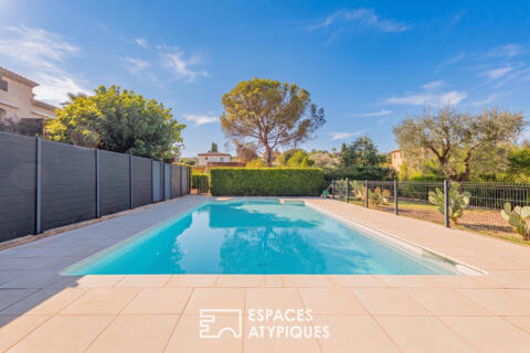 Rez-de-jardin d’exception à Mouans-Sartoux : la quiétude d’une maison, le confort de la ville