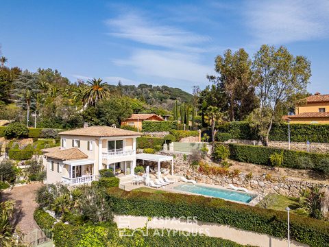 Character villa with sea view and swimming pool on the heights of Cannes