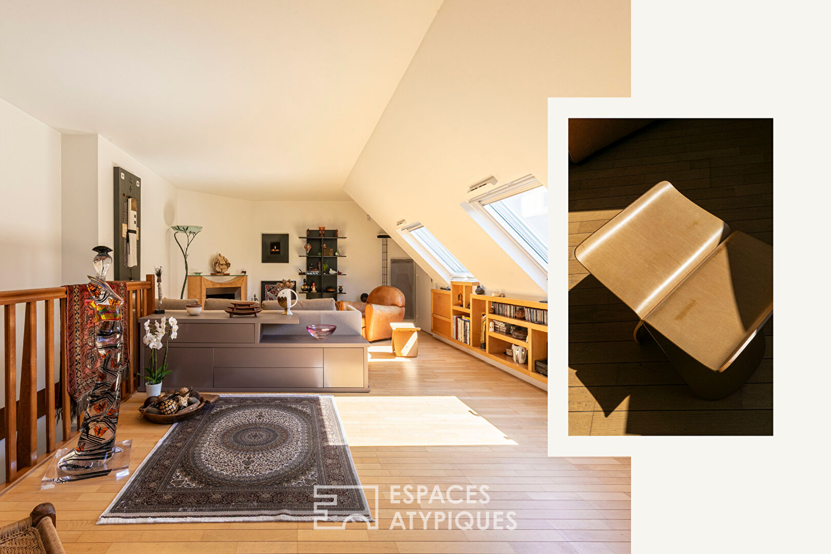 Duplex lumineux avec terrasse arborée en dernier étage