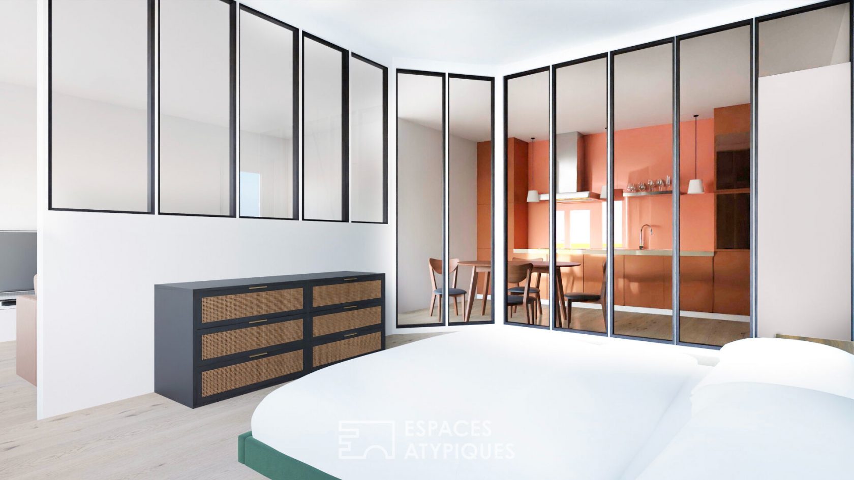 Appartement loft avec jardin