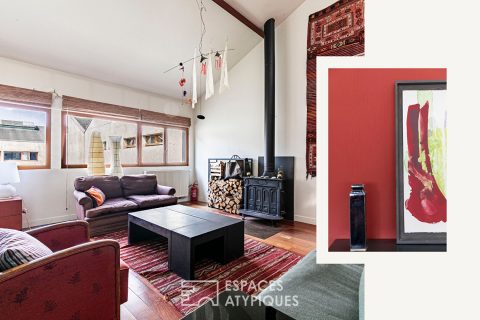 Architect-designed duplex loft and top floor overlooking a lush garden