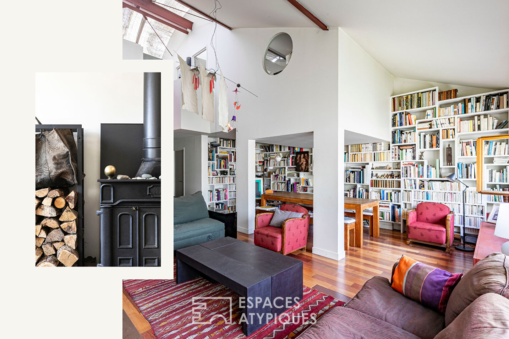 Architect-designed duplex loft and top floor overlooking a lush garden