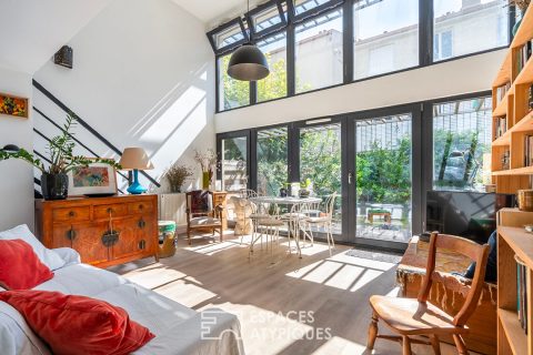 Duplex loft with bucolic garden in the heart of the city