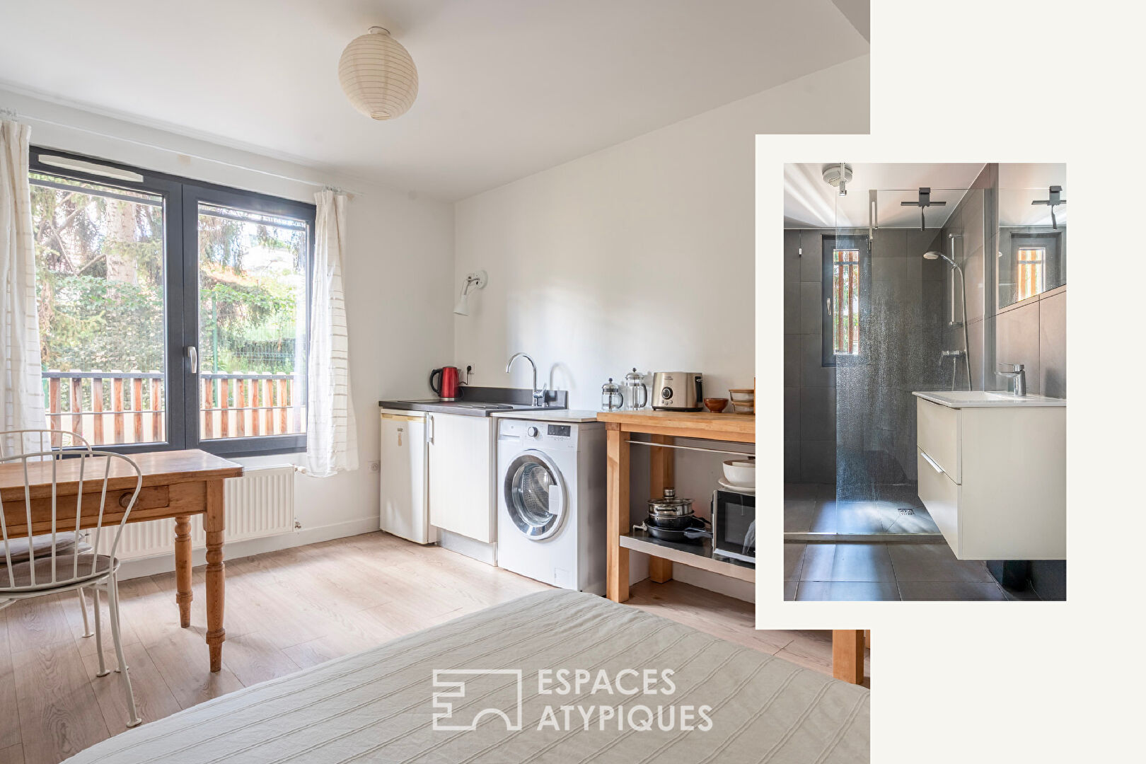 Duplex loft with bucolic garden in the heart of the city