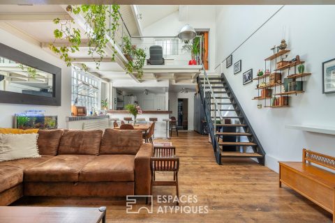 Duplex loft with shared terrace on the outskirts of Paris
