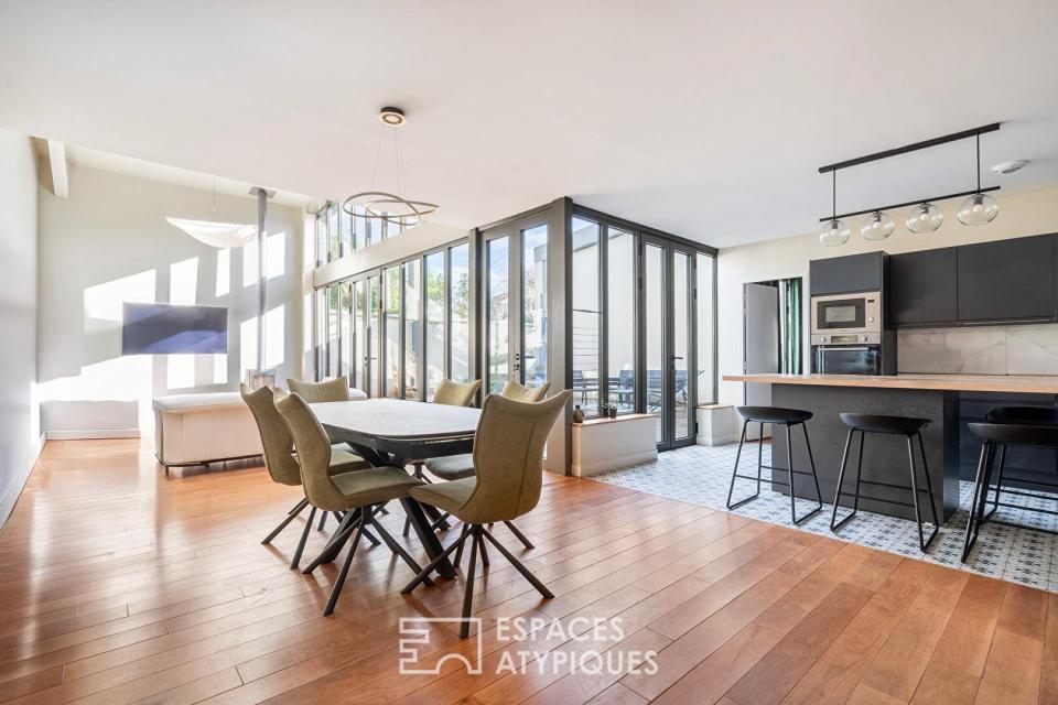 Maison esprit loft avec terrasse au calme d'une impasse