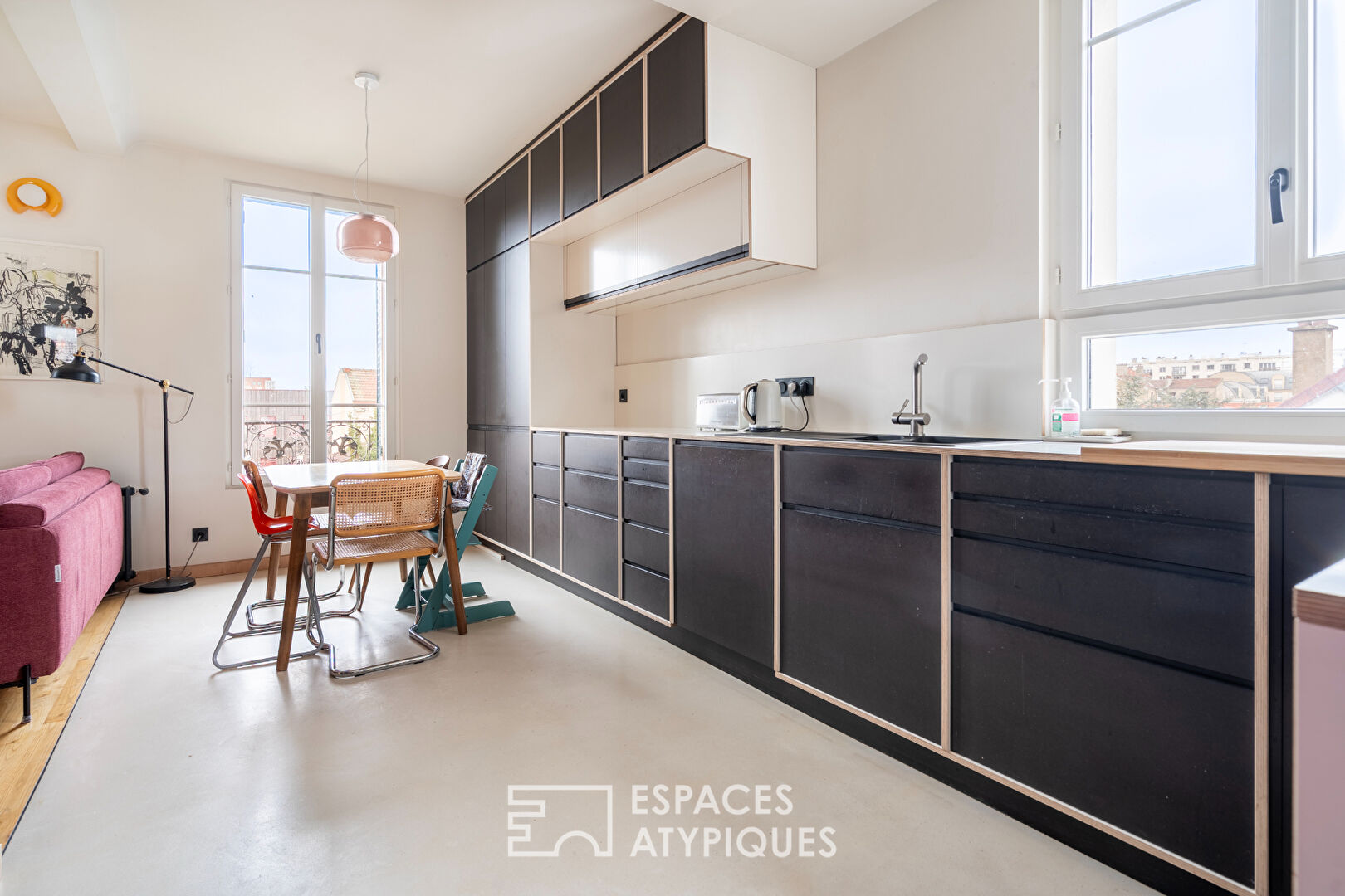Appartement duplex d&rsquo;architecte avec atelier et jardin partagé au quartier des Fleurs