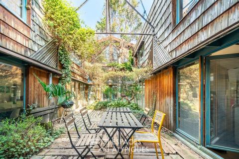 Ancien hangar réhabilité avec jardin intérieur sur le Plateau de Saint-Maurice