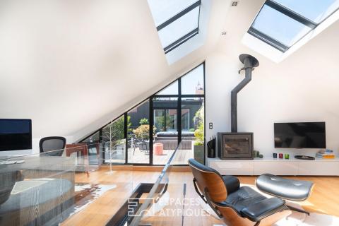 Loft en duplex avec patio et terrasse