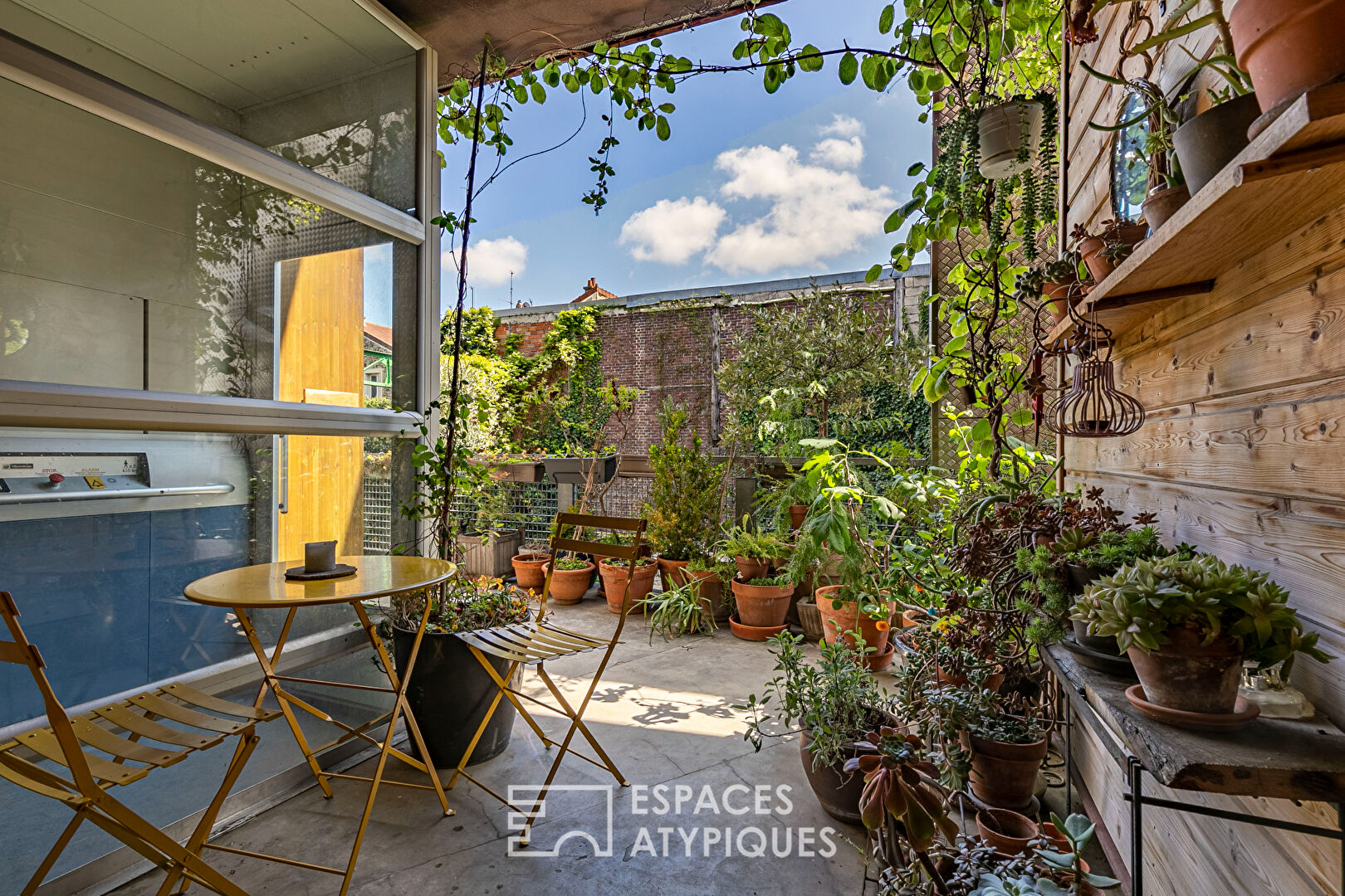 Ecological duplex in an old button shop
