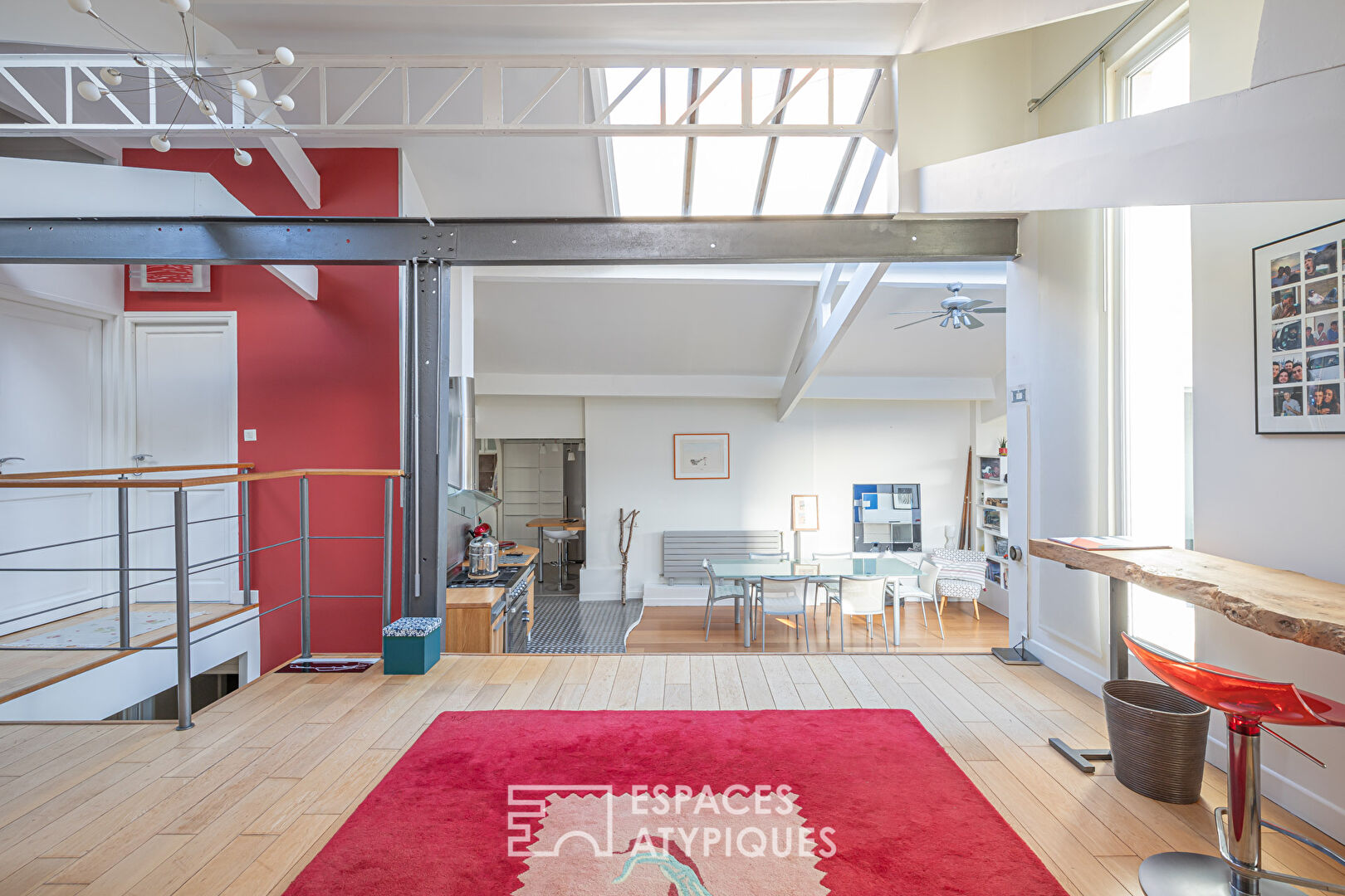 Family loft with cathedral roof