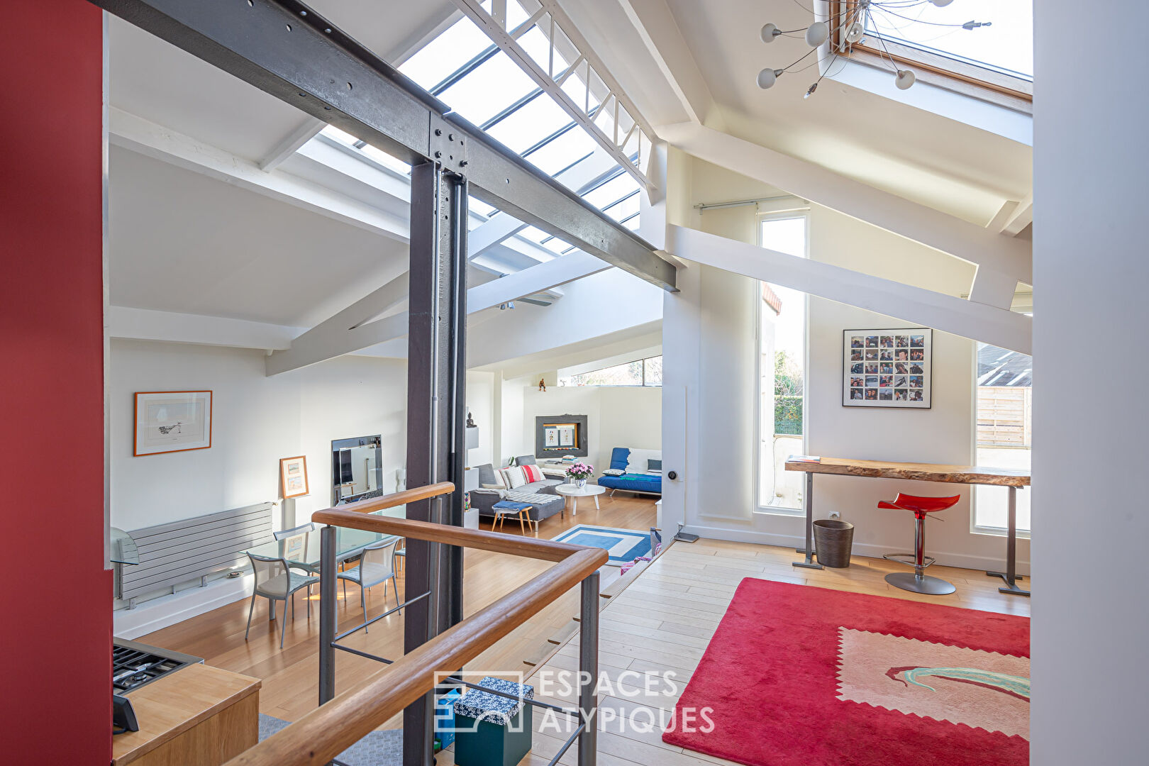 Family loft with cathedral roof