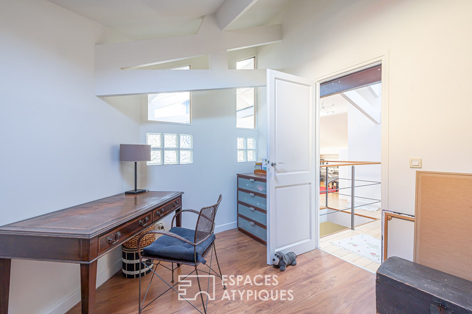 Family loft with cathedral roof