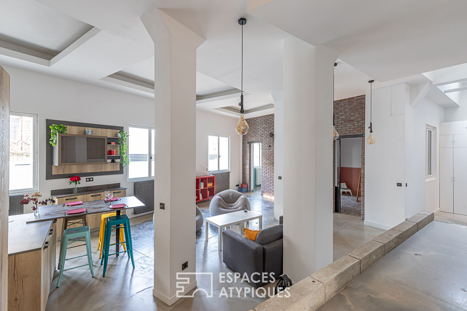 Loft familial avec jardin partagé