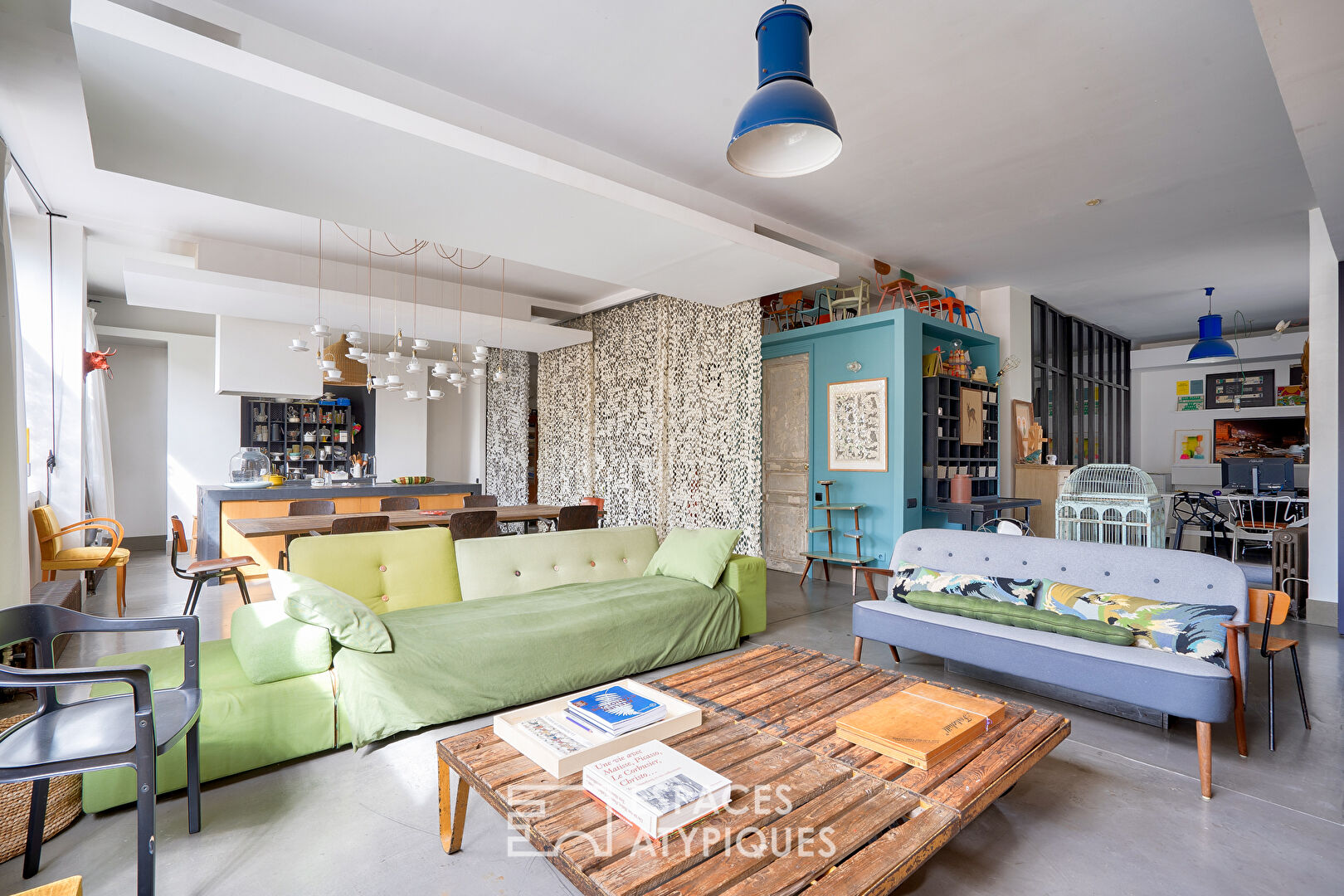 Loft d’artiste en rez-de-jardin