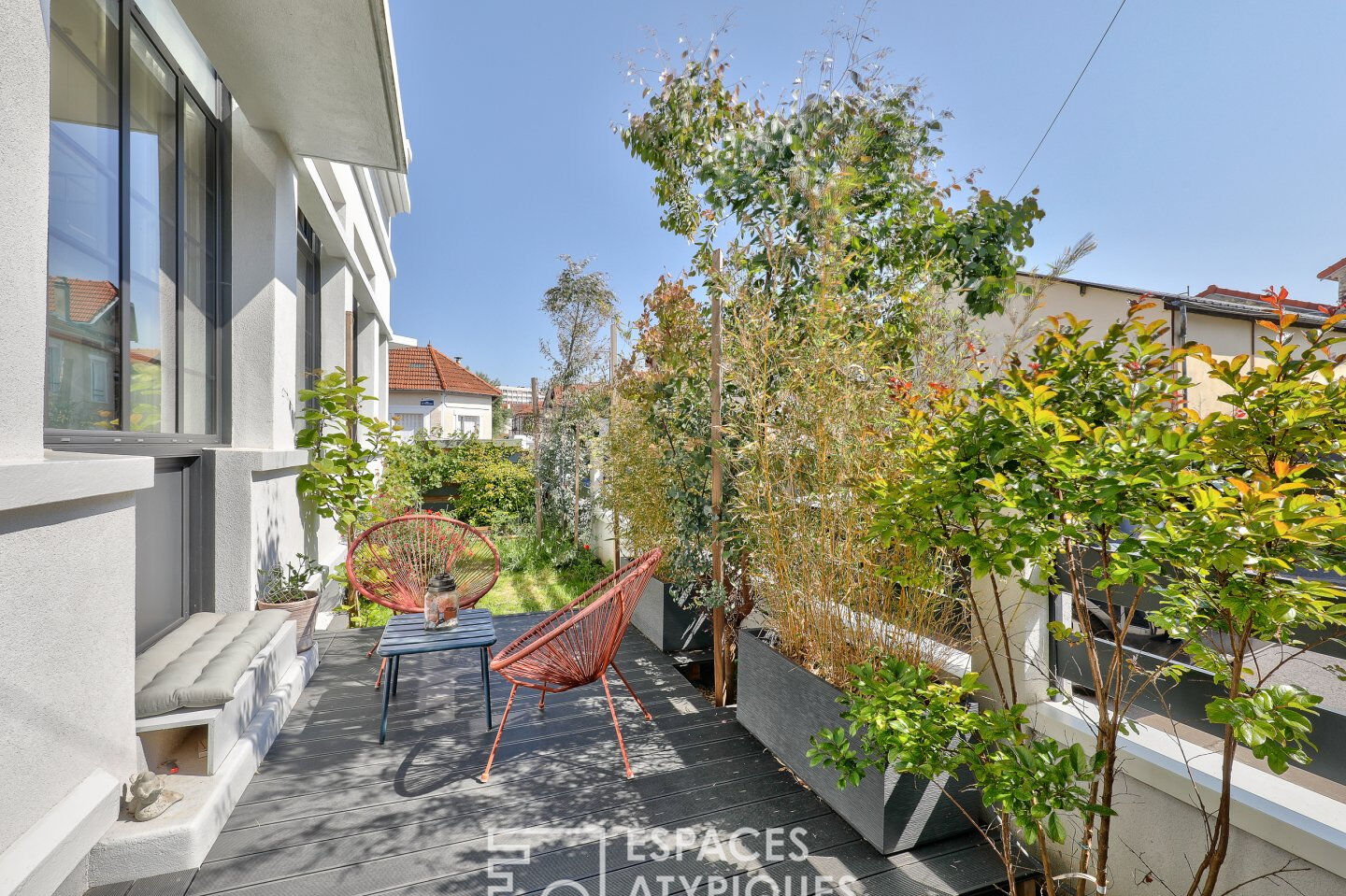 Loft familial contemporain avec toit terrasse