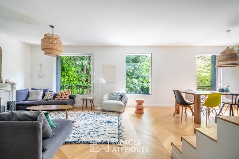Meulière et contemporaine, rénovée par architecte, en bord de Marne