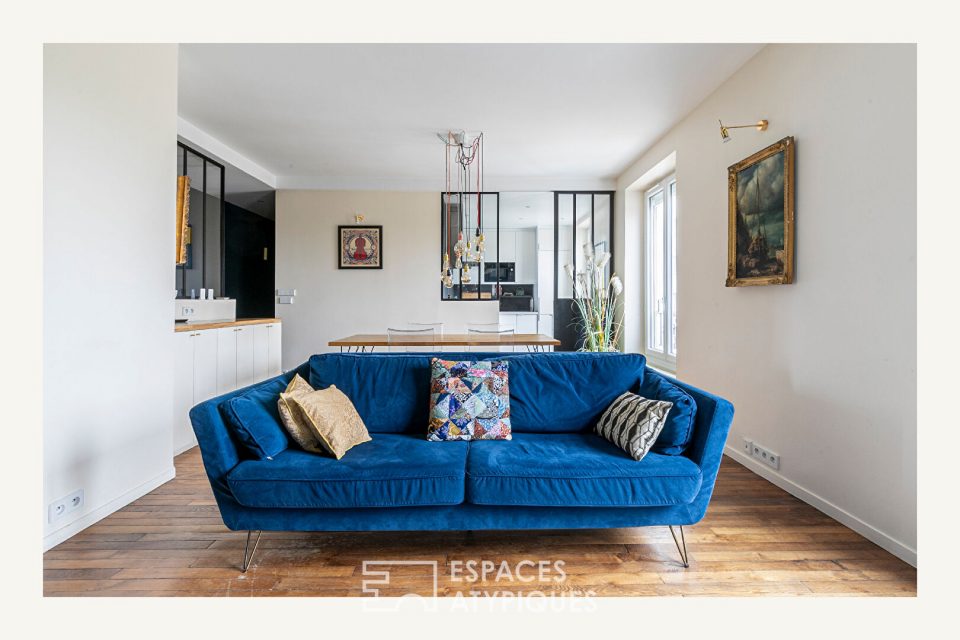Duplex d'architecte en dernier étage aux portes de Pairs