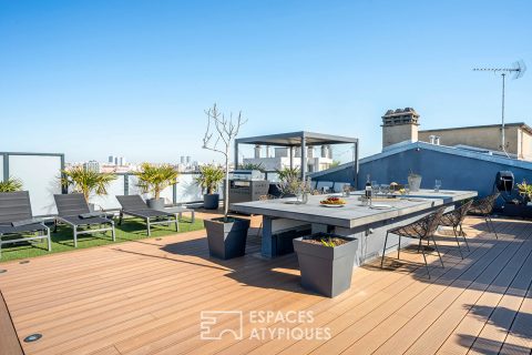 Sculptural Penthouse at the Gates of Paris, Between Sky and Elegance