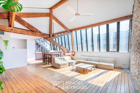 Loft with glass roof