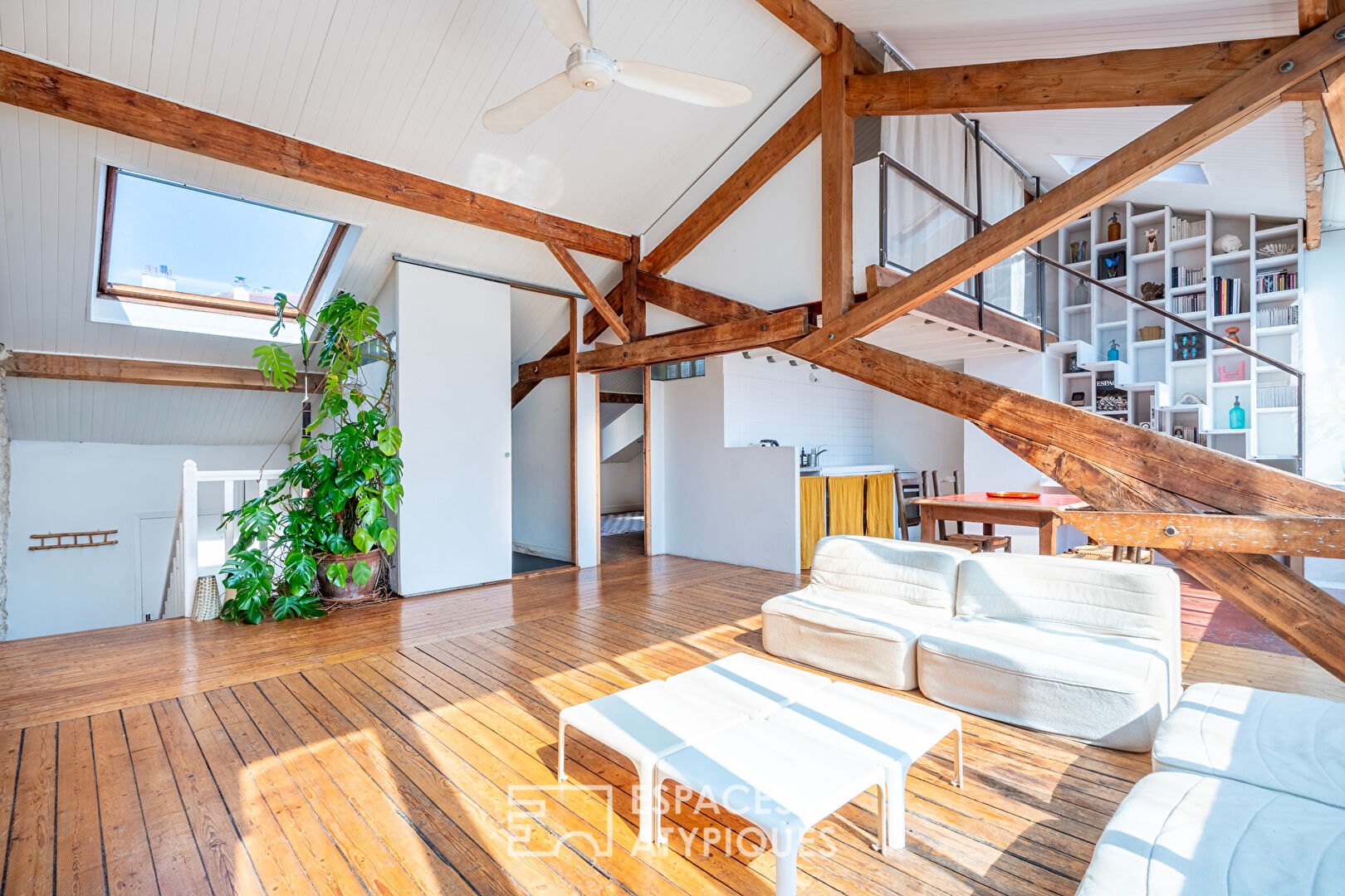 Loft with glass roof