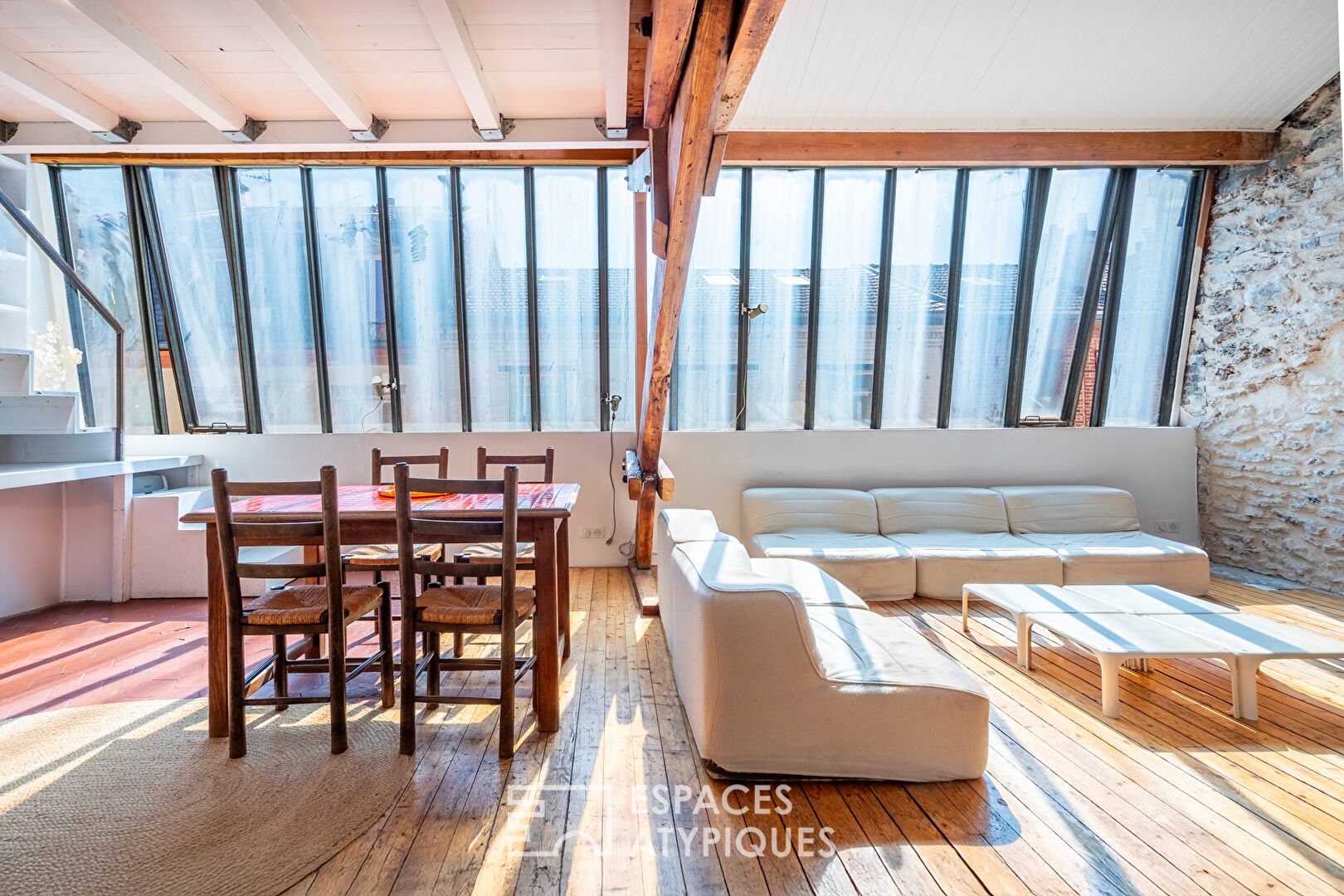 Loft with glass roof