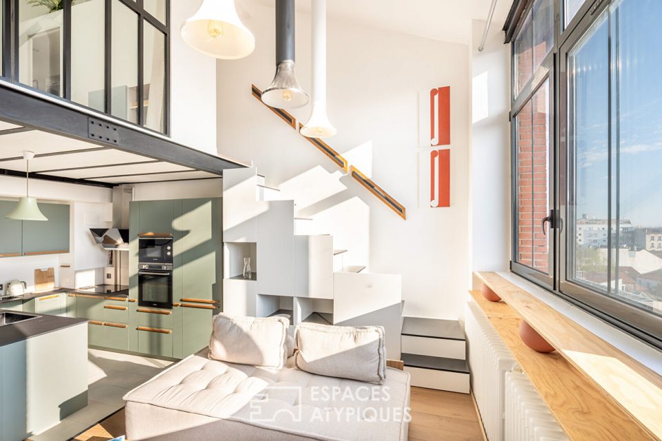 Duplex au dernier étage d'une ancienne imprimerie