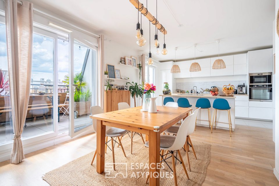 Appartement en dernier étage avec terrasse et vue dégagée
