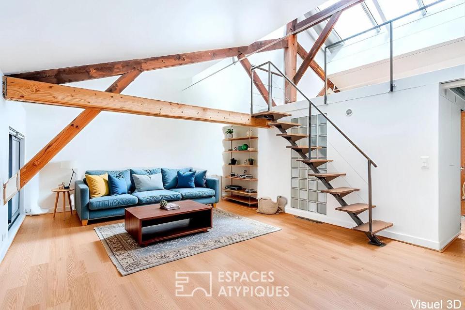 Duplex avec terrasse dans une ancienne imprimerie