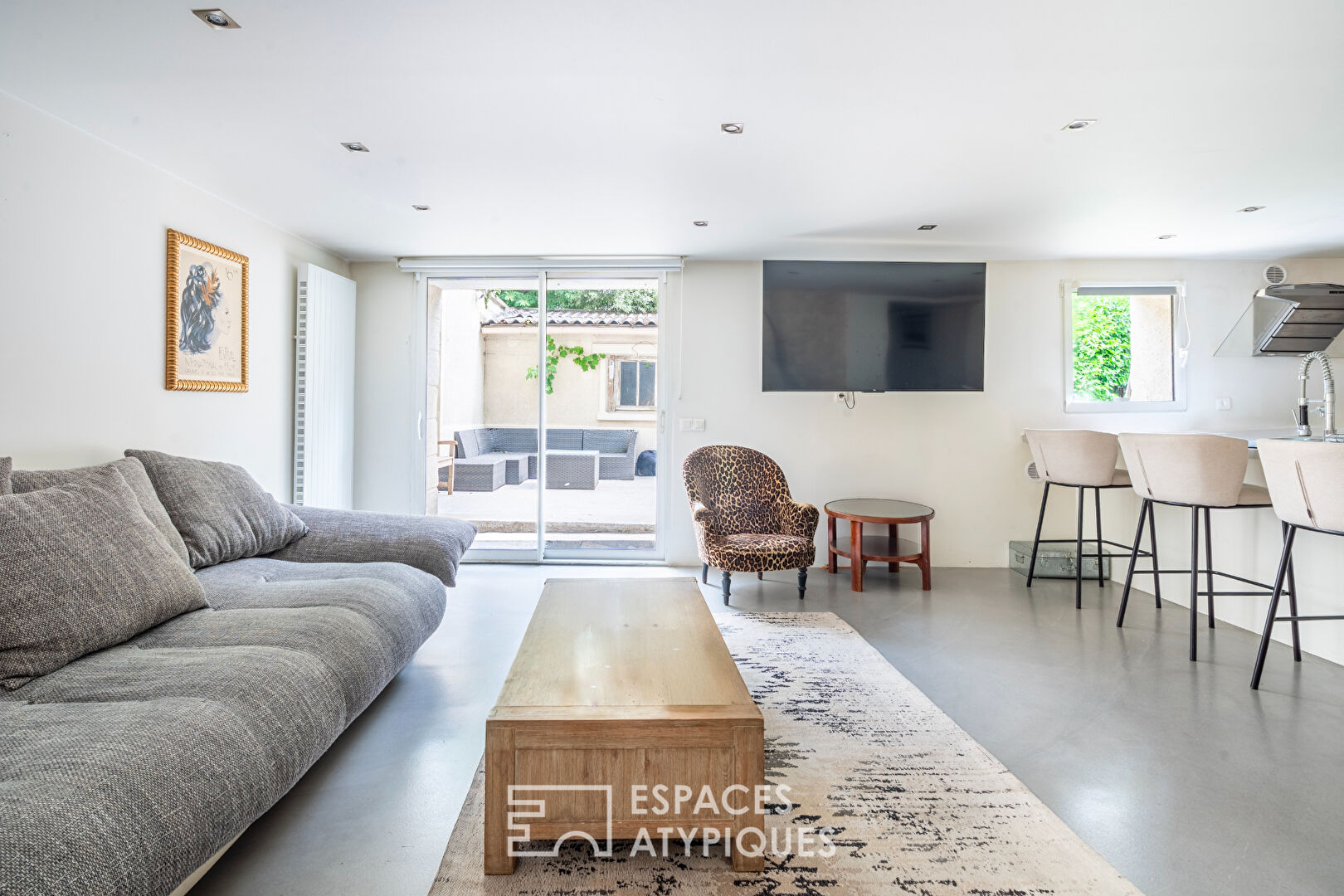 Duplex inversé avec jardin