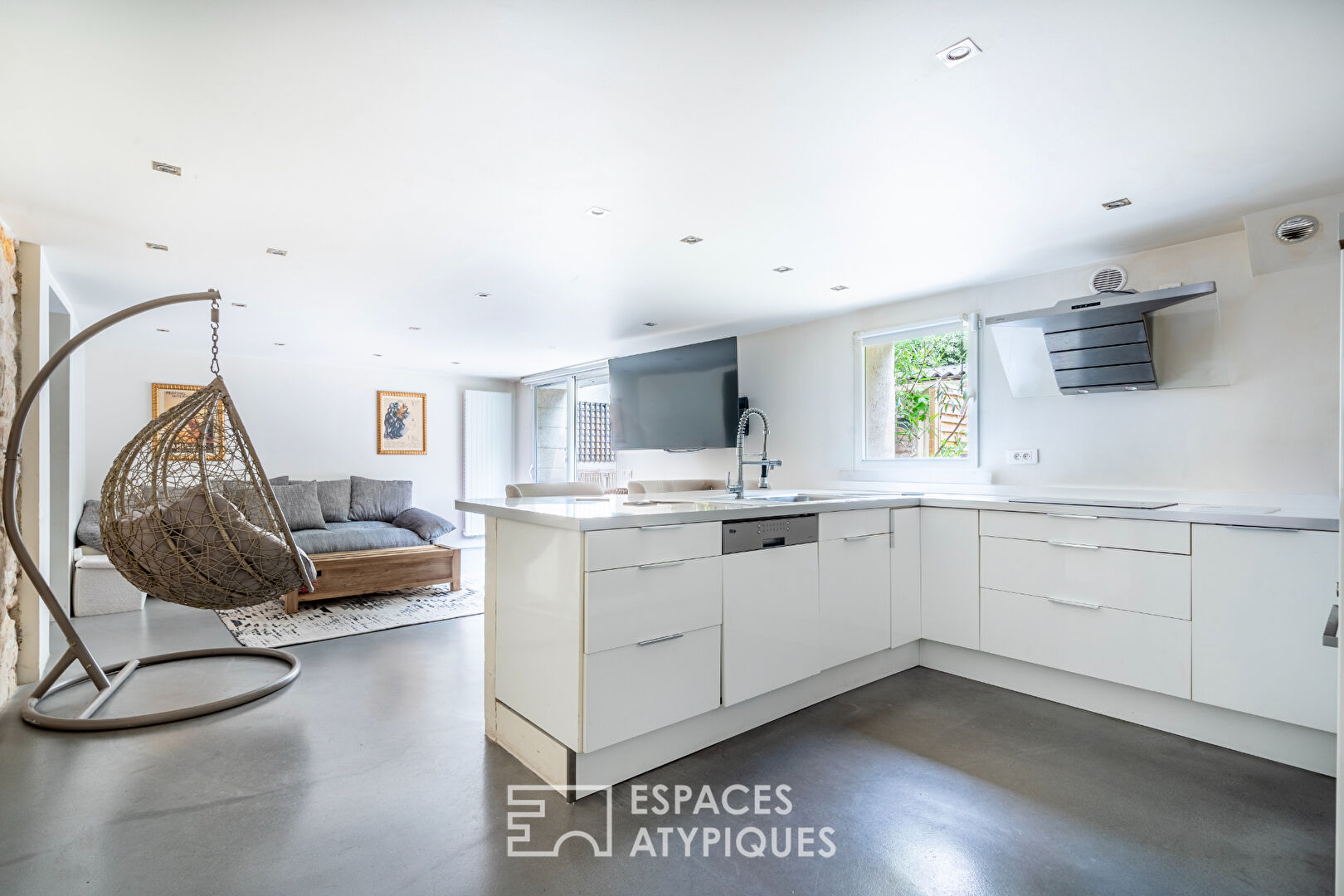 Duplex inversé avec jardin