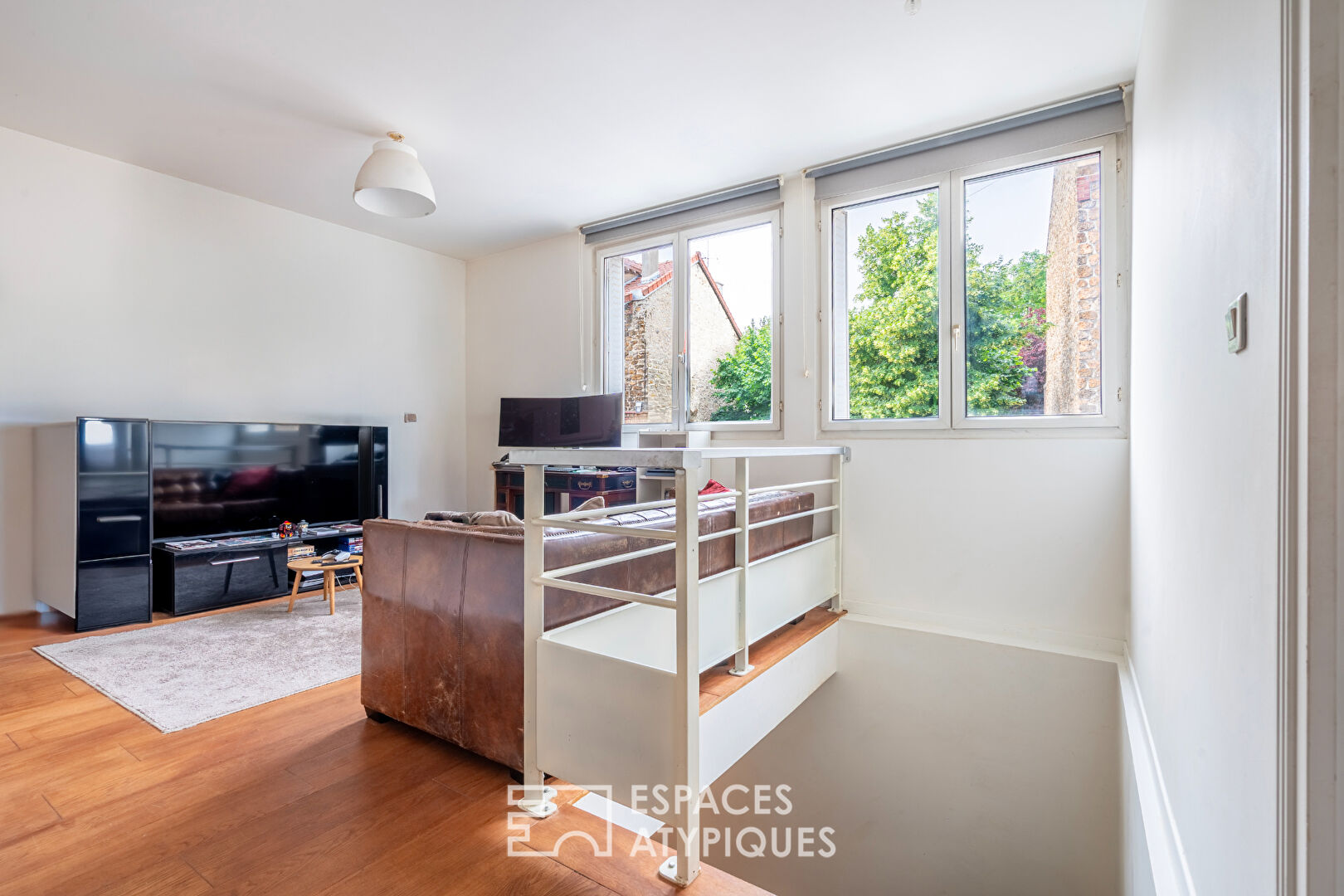 Duplex inversé avec jardin