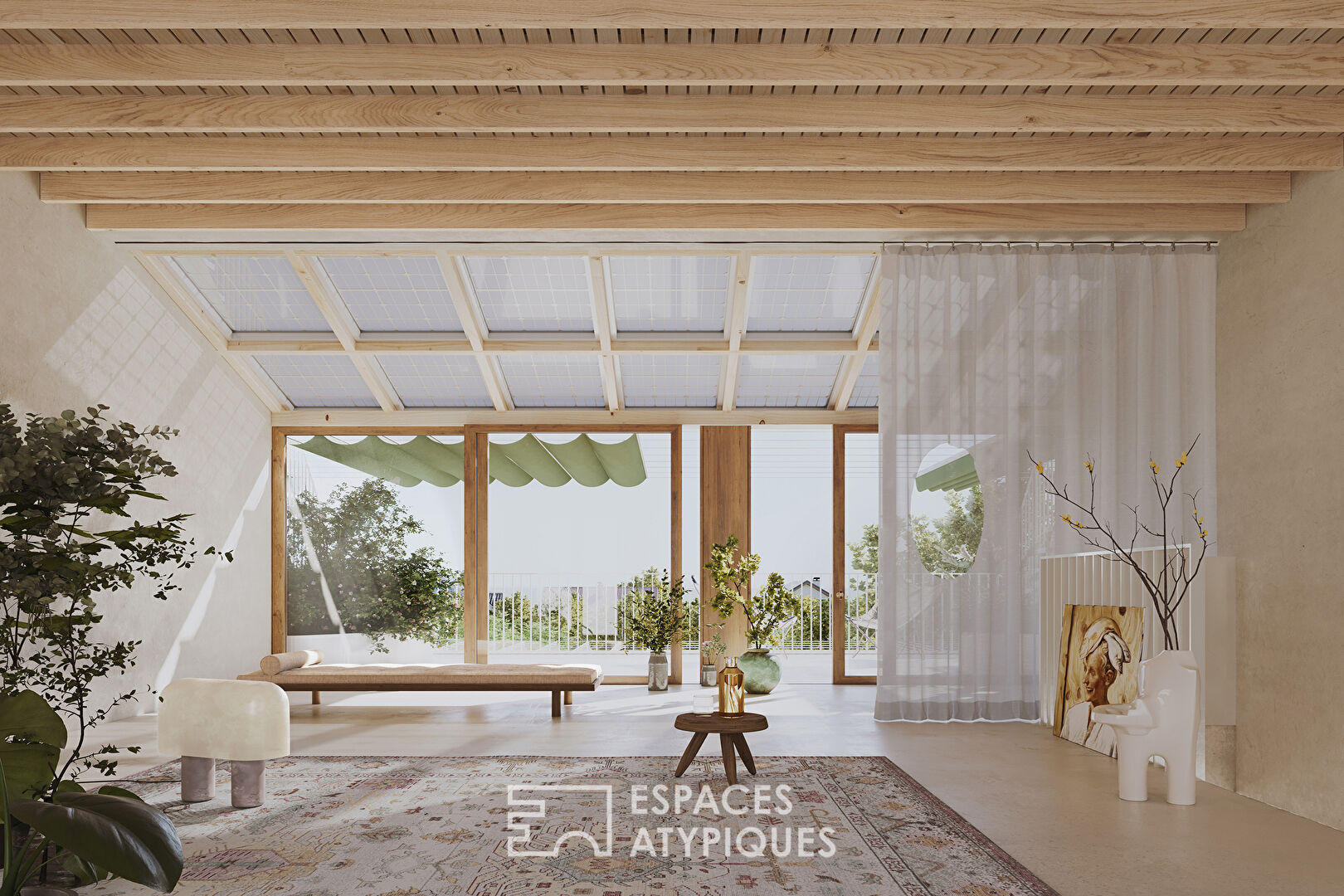 Duplex with terrace and green roof