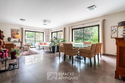 Architect-designed house with garden, on the edge of the forest