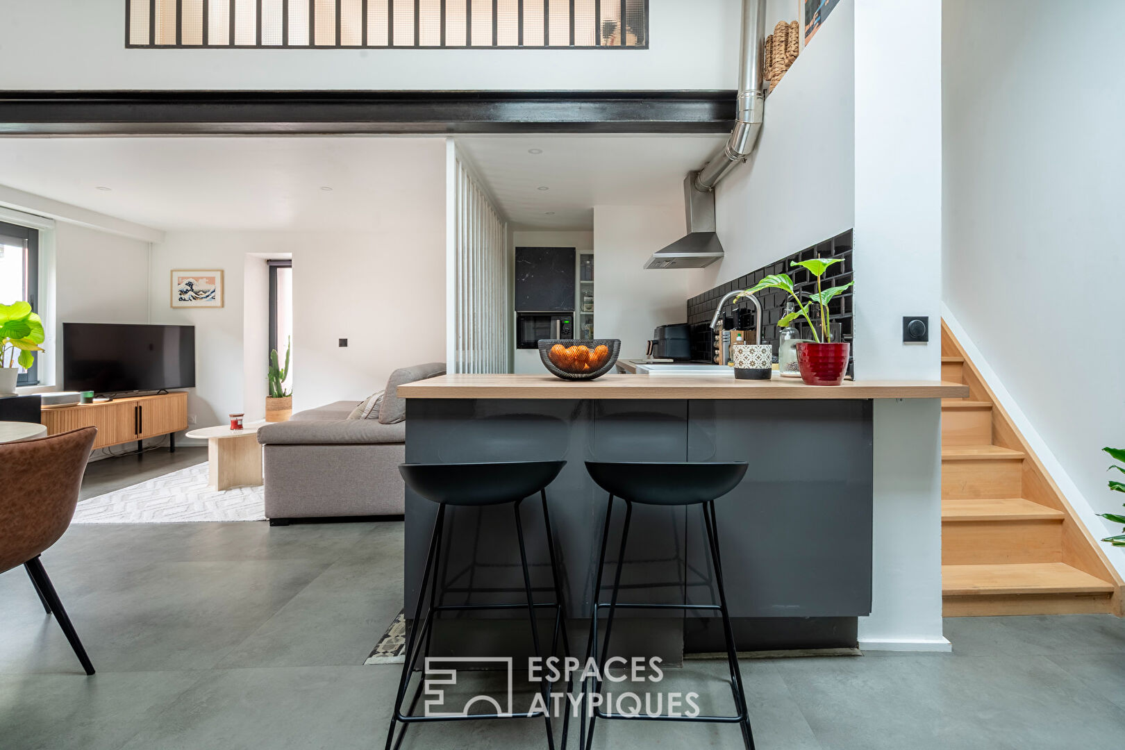 Duplex contemporain sur cour