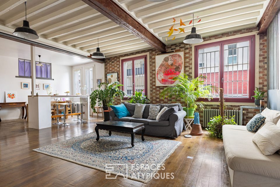Loft avec jardin partagé