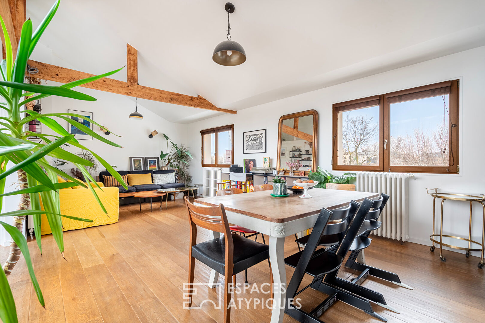 Duplex traversant avec terrasse