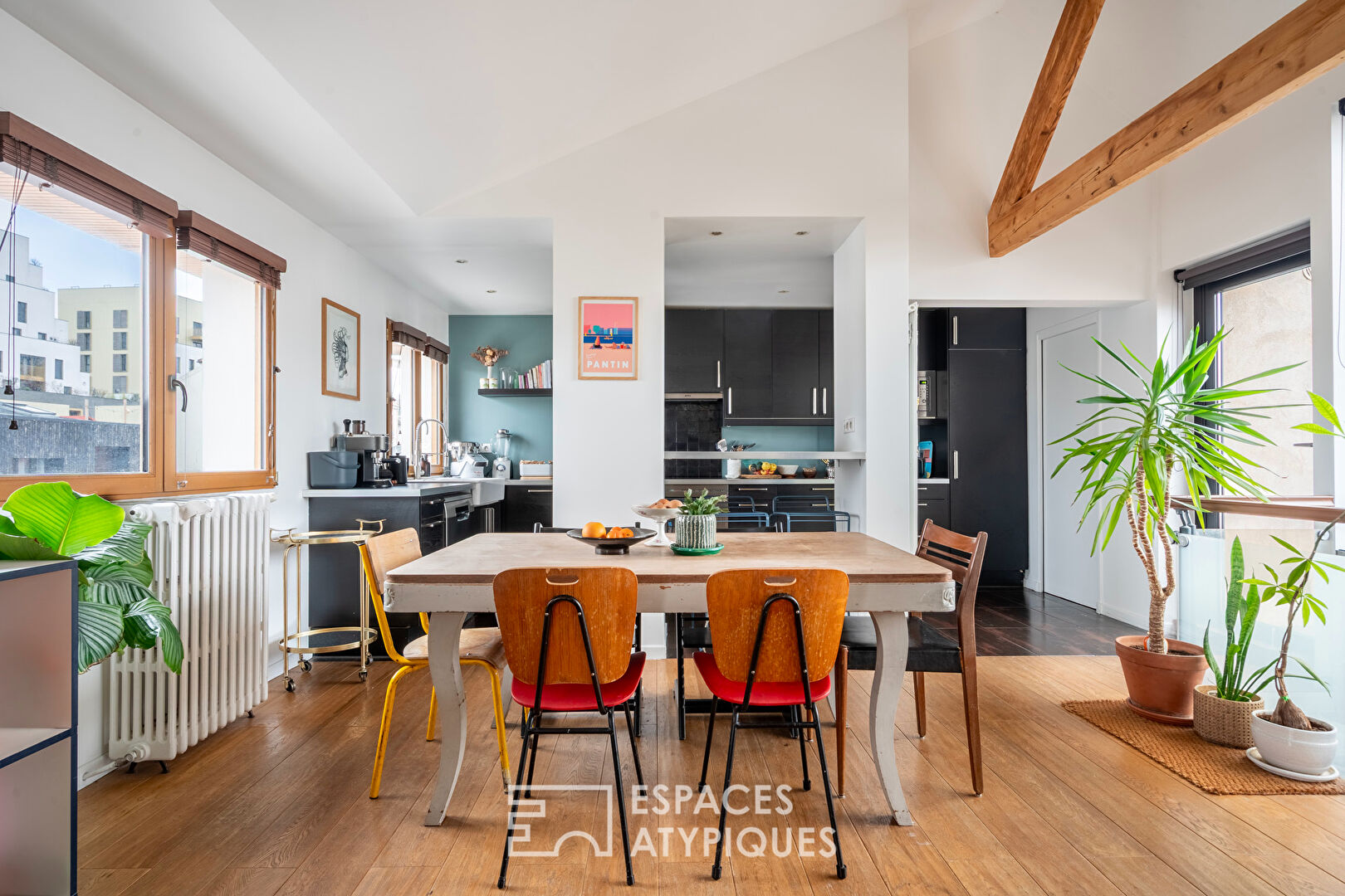 Duplex traversant avec terrasse