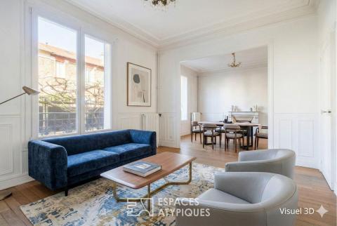 Meulière de caractère avec jardin et terrasse