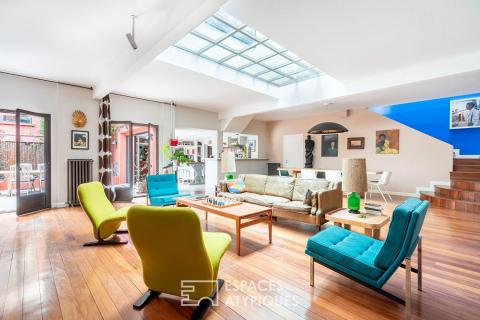 Maison à l&rsquo;esprit loft avec cour