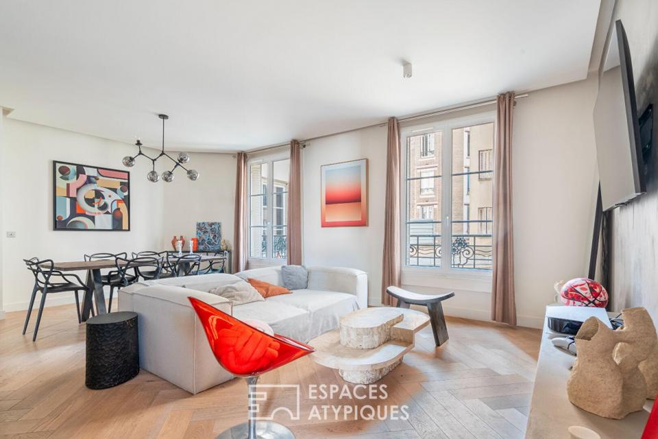 Appartement contemporain dans un immeuble art déco