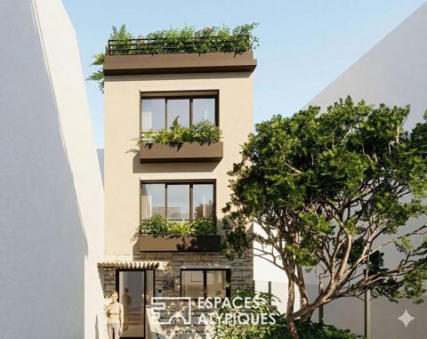 Maison neuve avec toit terrasse