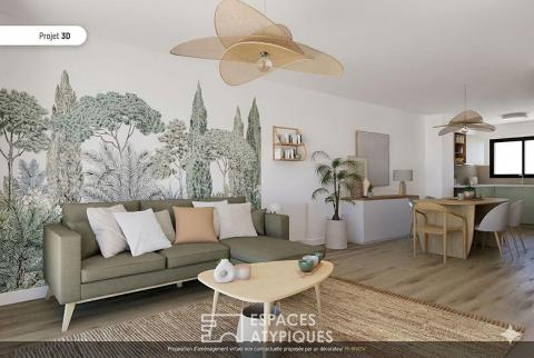 Maison neuve avec toit terrasse